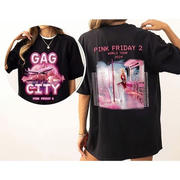 Nicki Minaj Pink Friday 2 Tour 2 Sided Shirt - Picture 1 of 4